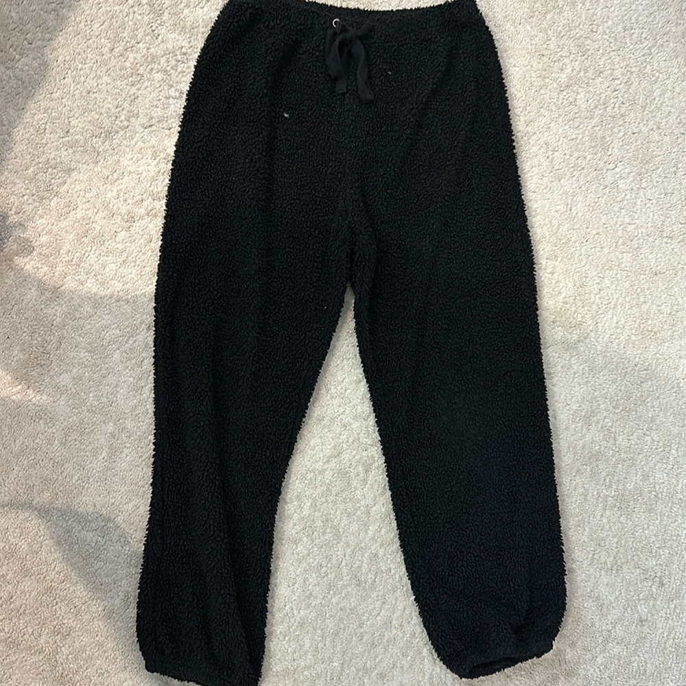Target fuzzy sweatpants black